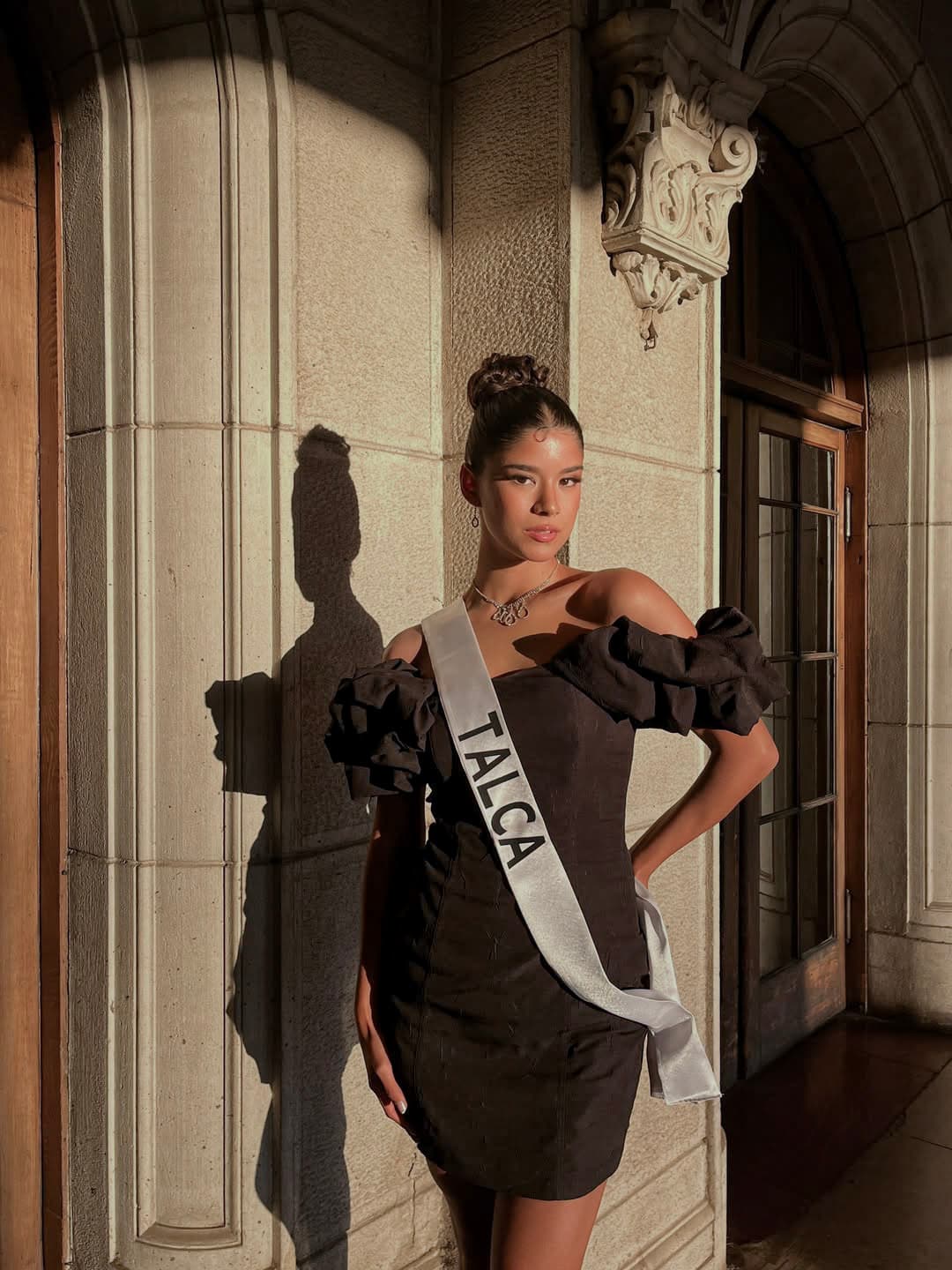 Martina Avendaño representando a Talca rumbo a Miss Universe Chile 2026.
