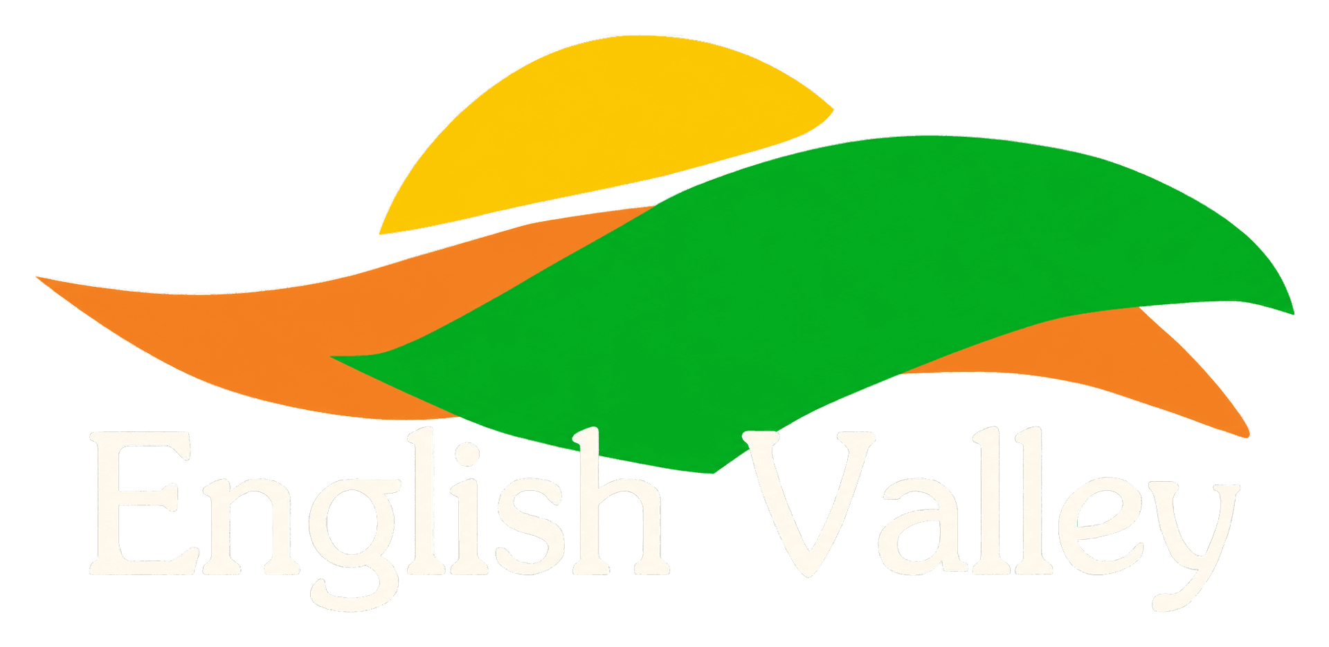 Logo de English Valley, aliado formativo de Miss Universe Talca 2026.